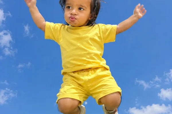 Low Angle Kid Blue Sky AI Photo Prompt